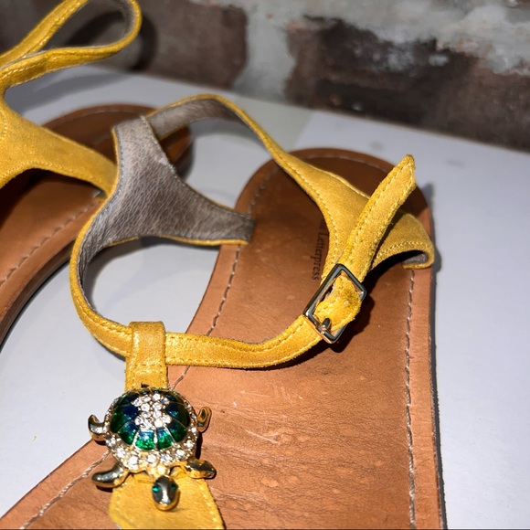 Yellow Sandals with Turtle Charm - Picture 8 of 8